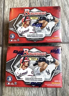 (2 LOTE) 2024 BOWMAN BASEBALL CAIXA BLASTER LACRADA NOVATOS RC JACKSON SKENES ELLY - Imagem 1 de 4