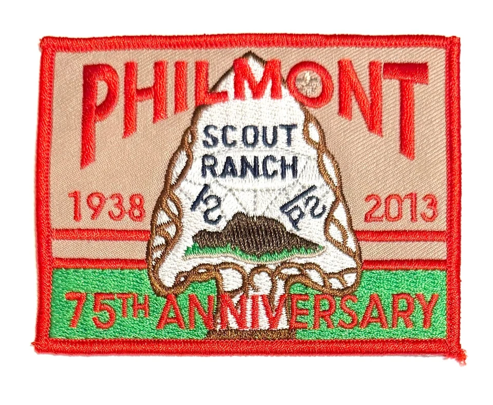 Нашивка Philmont Scout Ranch 75th Anniversary 1938-2013 красная кайма - Изображение 1 из 1