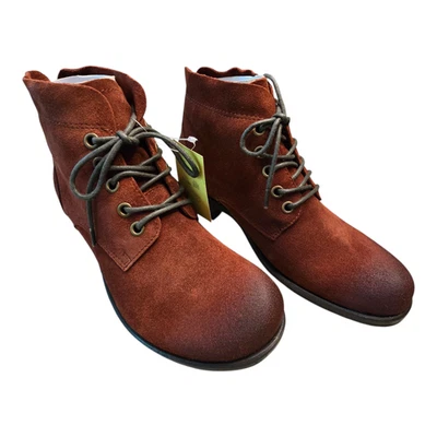 Fly London Zapatos Mujer Talla 37 Ladrillo Aceite Gamuza Cordones Botines Fallcore Foto 1 de 4