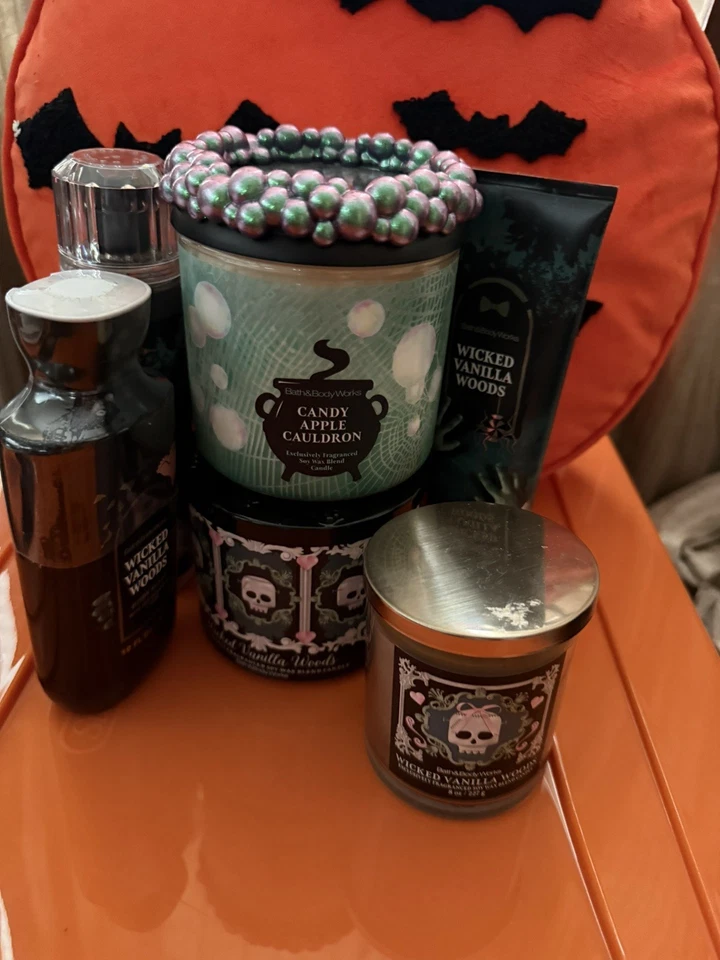 Bath & Body works  Lot , Candy Apple Cauldron and Wicked Vanilla woods 6 piece - Image 1 of 2