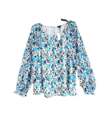 Nuevo Top Ann Taylor Factory Para Mujer Multicolor Estampado Floral Largo Forrado Transparente XL Foto 1 de 4