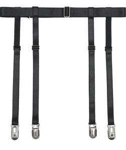 Women's Simplicity Garter Belt In Black With 4 Clips for 20 To 40 Inch Waist - Picture 1 of 3