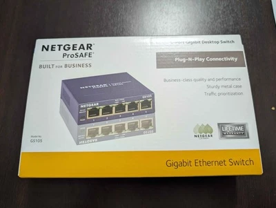 Switch Ethernet Gigabit Netgear GS105 - Immagine 1 di 2
