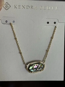 Kendra Scott Elisa TX Texas Halskette - Abalone Muschel, Goldkette, Neu mit Etikett Geschenkfertig - Bild 1 von 3