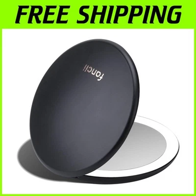 Compact 5-Inch Rechargeable Makeup Mirror with Dimmable LED - Perfect for Travel - Image 1 of 4