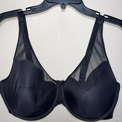 Sujetador Bali para mujer 42D negro liso elegante deseo elevación natural cobertura completa Foto 1 de 4