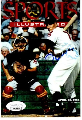 Al Rosen Signed Autographed Small Photo SI Cover 1955 Indians JSA AM26505 - Image 1 of 2