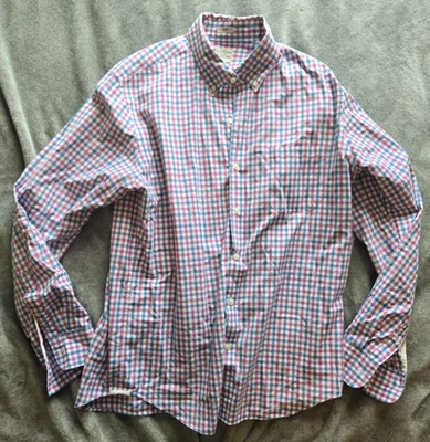 J Crew - Long Sleeve - Checkered - Lilac Colors - Size L - Button Up - Image 1 of 4