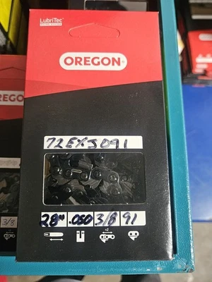 Cadena de sierra Oregon 72EXJ091G corte eléctrico 28" 3/8,050 91 dl Foto 1 de 2