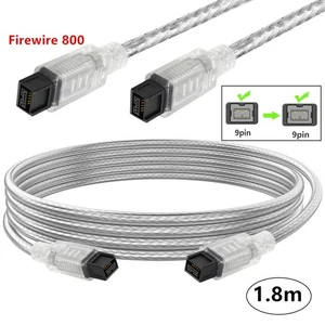 IEEE 1394b Firewire 800 9-Pin Male to 800 9-Pin Male Cable INTEL for Mac Printer - Afbeelding 1 van 5