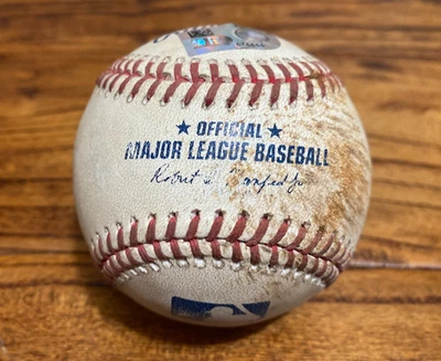 Mickey Moniak Rockies Game Used 2 RBI DOUBLE Baseball 8/26/2025 Astros Hit #286 - Image 1 of 4