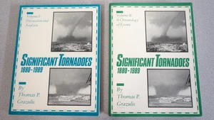 Significant Tornadoes 1880 - 1989 volume I and II by Thomas P Grazulis paperback - Imagen 1 de 14