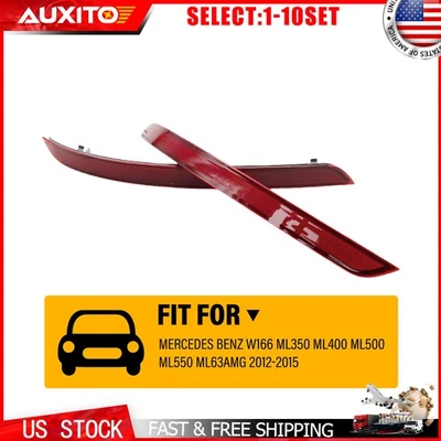 Rear Bumper Reflector Light for Mercedes Benz ML350 GLE350 ML63 AMG GLE400 2-20X Foto 1 de 4