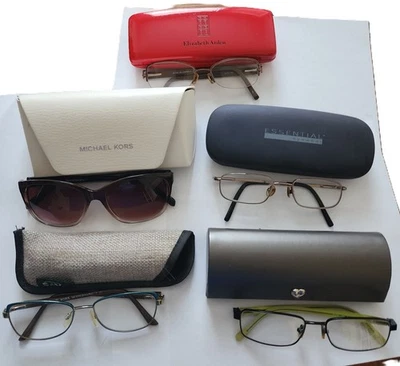 Lote De Colección De 5 Anteojos Para Mujer Con Estuches Elizabeth Arden Michael Kors Foto 1 de 4