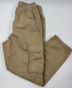 Abercrombie Kids Boys 7/8 Gold Relaxed Pull On Tapered Cargo 4 Pocket Pants - Picture 1 of 10