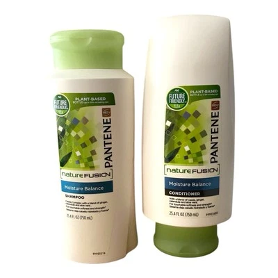 Lote de 2 champú y acondicionador Pantene Pro-V Nature Fusion Moisture Balance 25,4 Foto 1 de 2