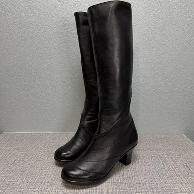 Botas Dansko Bentley para mujer talla 40 (US 9.5-10) cuero negro tacón alto cremallera Foto 1 de 4