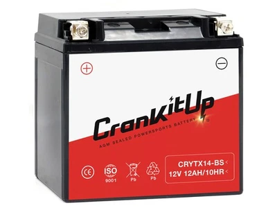 YTX14-BS YTX14H GYZ16H 12V Sealed Maintenance Free GEL Battery 12Ah ATV UTV PWC - Image 1 of 3