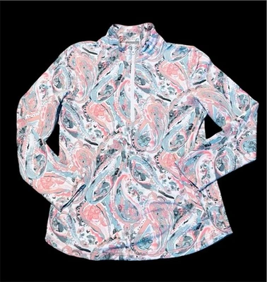 JERSEY TALBOTS CUELLO FALSO MEDIA CREMALLERA - ACUARELA PAISLEY XS USADO EN EXCELENTE ESTADO Foto 1 de 4