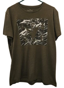 Mens American Eagle Outfitters Seriously Soft Green Logo T-Shirt, Size Large - Picture 1 of 8