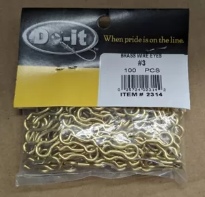 Do-It Brass Wire Eyes #3 (100 Count) - Picture 1 of 2