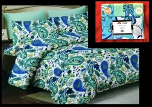 Diya Egyptian Comfort 1800 Thread ct 6pc FULL Printed Bed Sheet Set,Silky Smooth - Picture 1 of 12