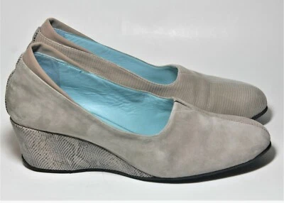 ZAPATOS THIERRY RABOTIN BEIGE MULTICOLOR CUERO CUÑA PUMP 39.5 $450 Foto 1 de 4