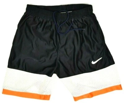 Винтажные баскетбольные шорты Nike размер M 90-е вышитые свуш черные белые оранжевые - Изображение 1 из 4
