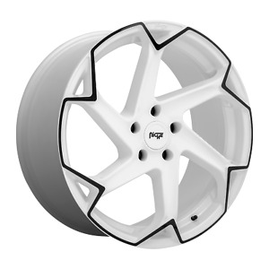 20x9 Niche M257 FLASH Gloss White With Black Wheel 5x4.5 (35mm)