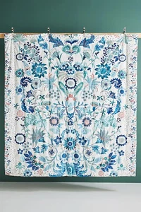 Edredón Anthropologie Velvet Hollyhock completo y 2 fundas estándar - Imagen 1 de 3