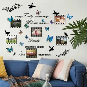 Wall Sticker Photo Frame Family Tree Decal Living Bedroom Removable Home Decor - Picture 1 of 6