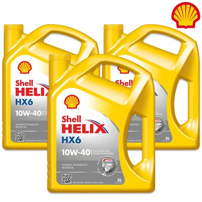 3x Shell Helix HX6 10W-40 Motoröl MB 229.3 VW 502.00 505.00 10W40 RN0700 5L - Bild 1 von 2