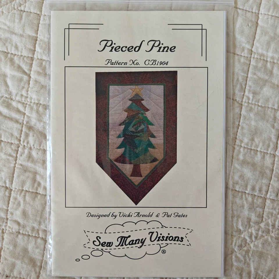 2004 "Pieced Pine" Christmas Tree 19x31" Wall Quilt Pattern Template CB1904 - Image 1 of 4