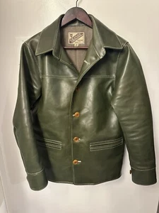 Y2 Leather Eco Horse Car Coat Olive - Picture 1 of 8