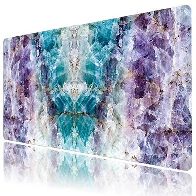 Modern Purple Marble Mouse Pad Abstract Desk Mat for Keyboard and Mouse Desk Pad - Image 1 of 4