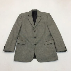 Vintage Jaeger Silk Mix Blazer Jacket Mens 42In Suit Jacket 2 Button Grey - Picture 1 of 10