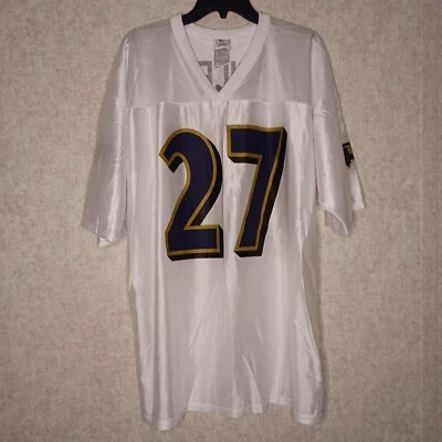 Ropa del equipo de la NFL Ray Rice Jersey Baltimore Ravens para hombre talla XL blanca Foto 1 de 4