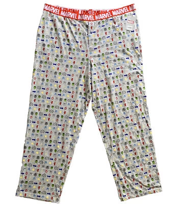 Pantalones de pijama de salón grises XXL con estampado de varios personajes XXL con licencia de Marvel Comics para hombre Foto 1 de 4