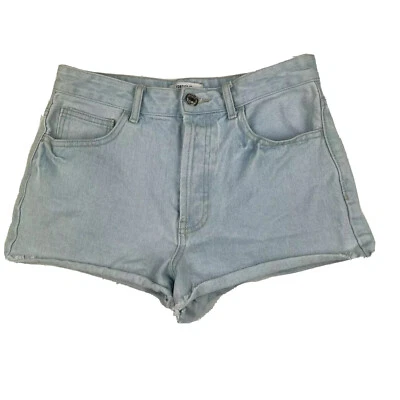 Pantalones Cortos de Jean Forever 21 Para Mujer Cintura Talla 26 Cortes Blanco Lavado Azul Claro Foto 1 de 4