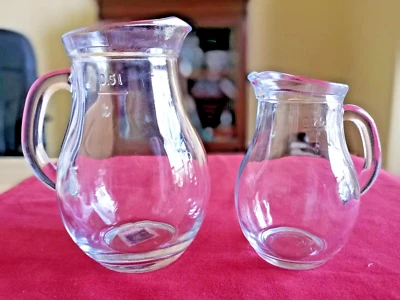 Circleware 0.5 L & 0.25 L Clear Glass Picture Set of 2 Made in Turkey - Image 1 of 4