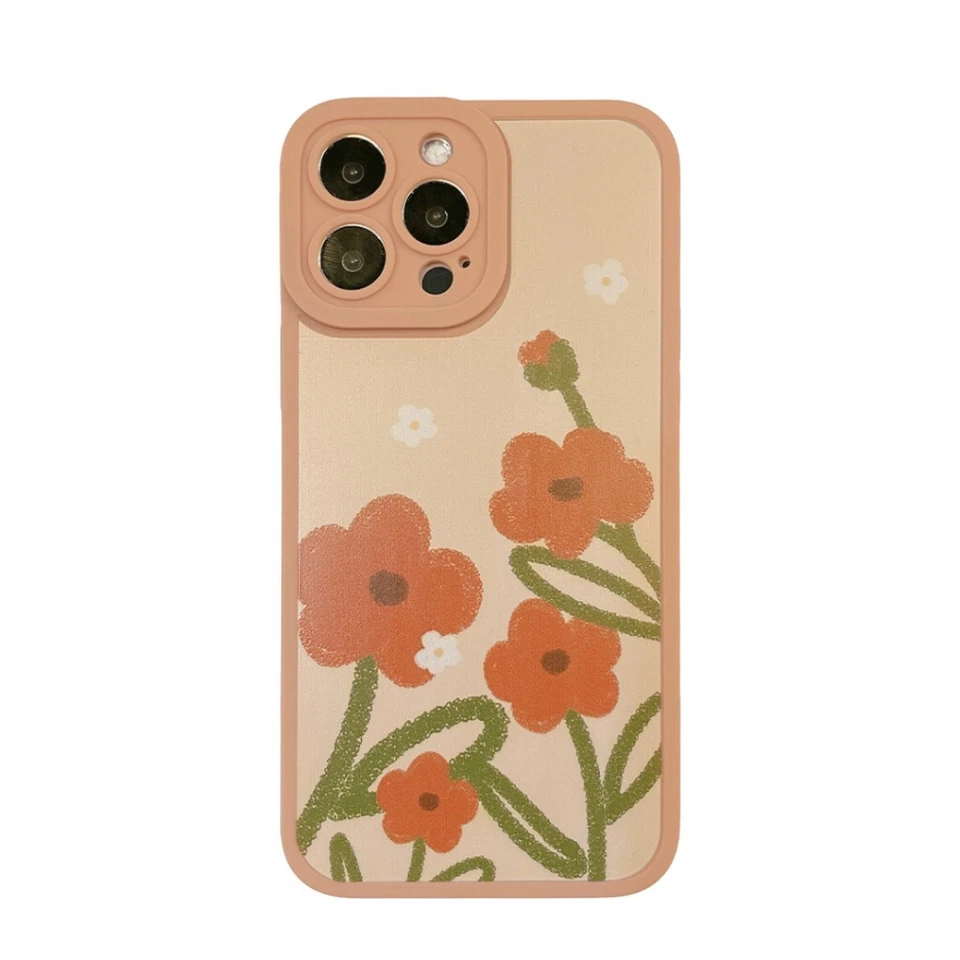 Casing iPhone Cute Orange Blossom Flower iPhone Case 14 Pro Max 13 12 Casing  - Image 1 of 4