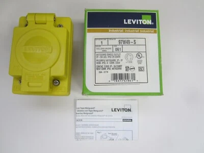 Leviton 97W49-S tomacorriente con tapa Foto 1 de 4