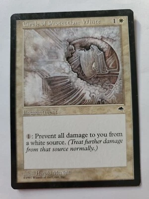 MTG Magic The Gathering Card Circle of Protection: White Enchantment Tempest  - Image 1 of 2