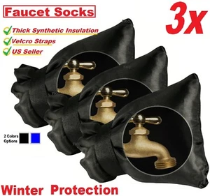 3x Outdoor Water Faucet Thickened Cover Sock Winter Freeze Protection Waterproof - Picture 1 of 3