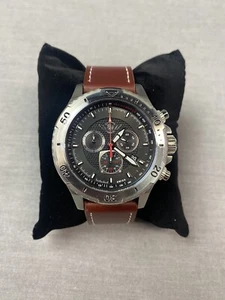 Zentler Freres Men's 45mm Rodan Watch Brown Band Black Face - Picture 1 of 3