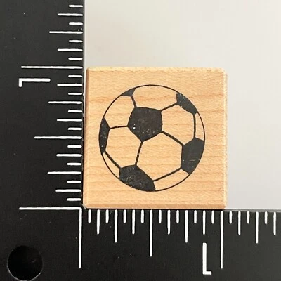 PSX Soccer Ball Sports A102 Wood Mounted Rubber Stamp - Image 1 of 3