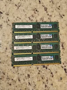LOT 4 Micron MT18JSF1G72PZ-1G6E1LI 8GB PC3-12800R 1600MHz DDR3 ECC Server Memory - Picture 1 of 3