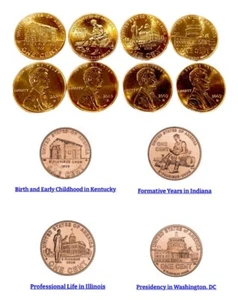 2009 P&D Lincoln Bicentennial Cent Penny 8-Coin Set - BRILLIANT UNCIRCULATED - Picture 1 of 9