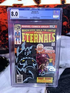 ETERNALS #1 CGC 8.0 1ST APPEARANCE + ORIGIN ETERNALS MCU MOVIE 1976 - Picture 1 of 4