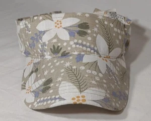 Womens Sun Visor Hat Cap Paradise Floral Adjustable - Picture 1 of 8